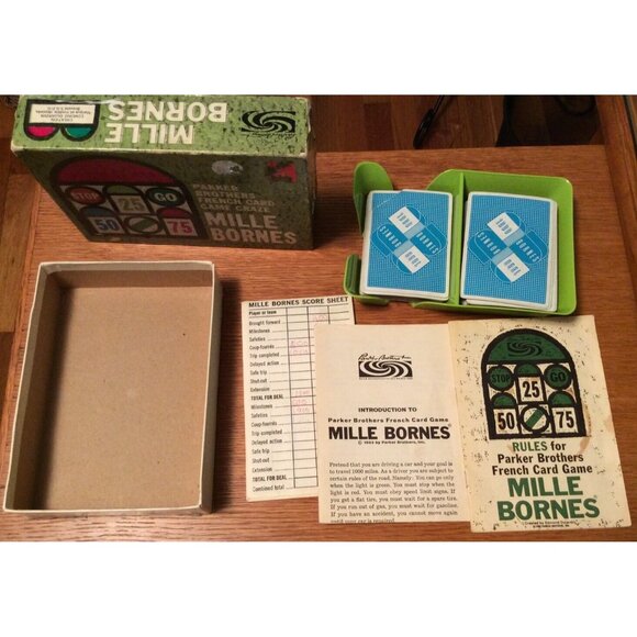 Vintage Mille Bornes French Card Game Parker Brothers 1962 1964 Collector Crafts - Picture 1 of 10